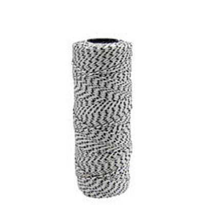 BONDED BRAIDED NYLON FLECKED LINE - 500' WHITE/BLACK FLECKS