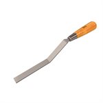 CARBON STEEL CAULKING TROWELS- STIFF - SQUARE 5/8" WITH WOOD HANDLE