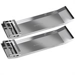 KNEE BOARDS - STAINLESS STEEL CURVED END (PAIR)