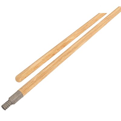 THREADED WOOD HANDLE - 5' WITH METAL END