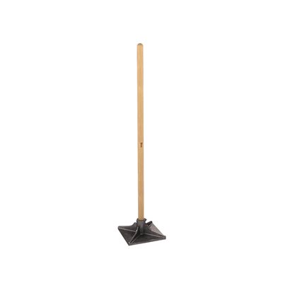 DIRT TAMPER - 10" x 10" WITH 48" WOOD HANDLE