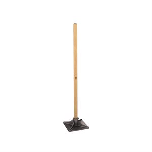 DIRT TAMPER - 10" x 10" WITH 48" WOOD HANDLE