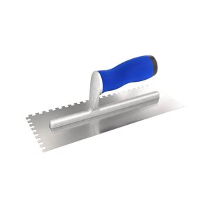 SQUARE NOTCHED TROWELS WITH COMFORT GRIP HANDLE