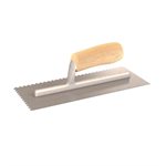 SQUARE NOTCHED TROWELS WITH WOOD HANDLE SQUARE NOTCHED TROWELS WITH WOOD HANDLE