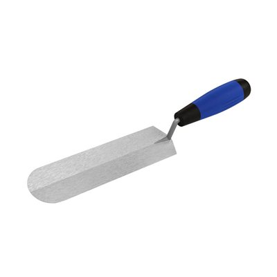 ROUND END COKE TROWEL - 8" x 2" WITH COMFORT GRIP HANDLE