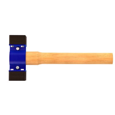 RUBBER HAMMER WITH 18" WOOD HANDLE