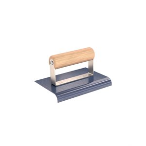 BLUE STEEL EDGER - 6" x 4" - 1/2" RADIUS 5/8" DEPTH WOOD HANDLE