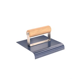 BLUE STEEL EDGER - 6" x 6" - 5/8" RADIUS 7/8" DEPTH WOOD HANDLE