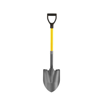 CLOSED BACK SHOVEL - ROUND POINT WITH 27" D FIBERGLASS HANDLE