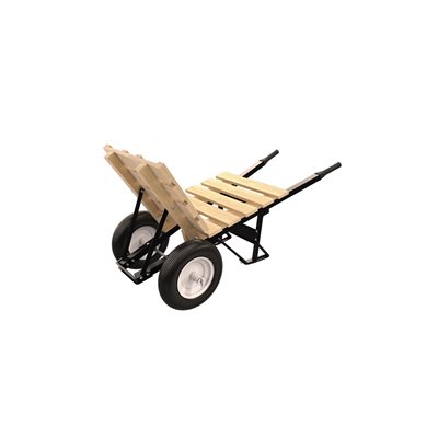 BRICK & TILE BARROW - DOUBLE RIBBED TIRE STEEL HANDLE