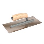 GOLDEN STAINLESS STEEL FINISHING TROWEL - SQUARE END - 11 X 5 - CAMEL BACK WOOD HANDLE