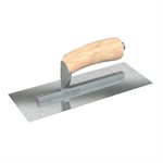 RAZOR STAINLESS STEEL FINISHING TROWEL - SQUARE END - 10.5 X 4.5 - CAMEL BACK WOOD HANDLE