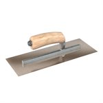 RAZOR STAINLESS STEEL FINISHING TROWEL - SQUARE END - 11.5 X 4.5 - CAMEL BACK WOOD HANDLE