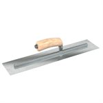 RAZOR STAINLESS STEEL FINISHING TROWEL - SQUARE END - 18 X 4.5 - CAMEL BACK WOOD HANDLE