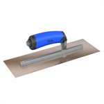 GOLDEN STAINLESS STEEL FINISHING TROWEL - SQUARE END - 12 X 4 - COMFORT WAVE HANDLE