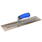 GOLDEN STAINLESS STEEL FINISHING TROWEL - SQUARE END - 13 X 5 - COMFORT WAVE HANDLE