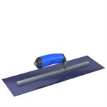 BLUE STEEL FINISHING TROWEL - SQUARE END - 16 X 5 - COMFORT WAVE HANDLE
