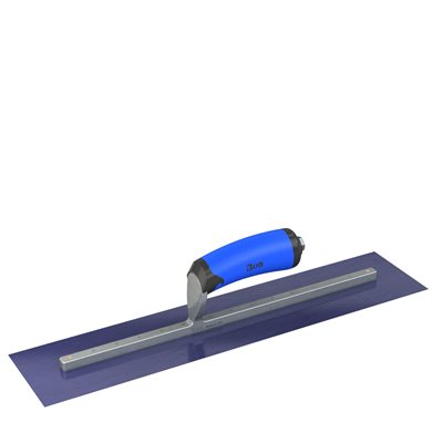 BLUE STEEL FINISHING TROWEL - SQUARE END - 18 X 4 - COMFORT WAVE HANDLE