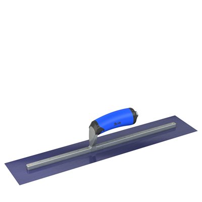 BLUE STEEL FINISHING TROWEL - SQUARE END - 20 X 4 - COMFORT WAVE HANDLE