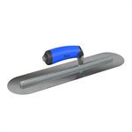CARBON STEEL FINISHING TROWEL - ROUND END - 20 X 4 - COMFORT WAVE HANDLE                                               