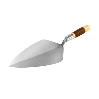 WIDE LONDON PRO CARBON STEEL BRICK TROWEL - 10" WITH LEATHER HANDLE