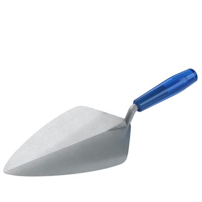 WIDE LONDON FORGED STEEL BRICK TROWEL - 10" WITH PLASTIC HANDLE
