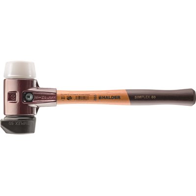 SIMPLEX MALLET SUPERPLASTIC/STAND UP BLACK RUBBER FACE - 3.40 LB - CAST IRON HOUSING - WOOD HANDLE