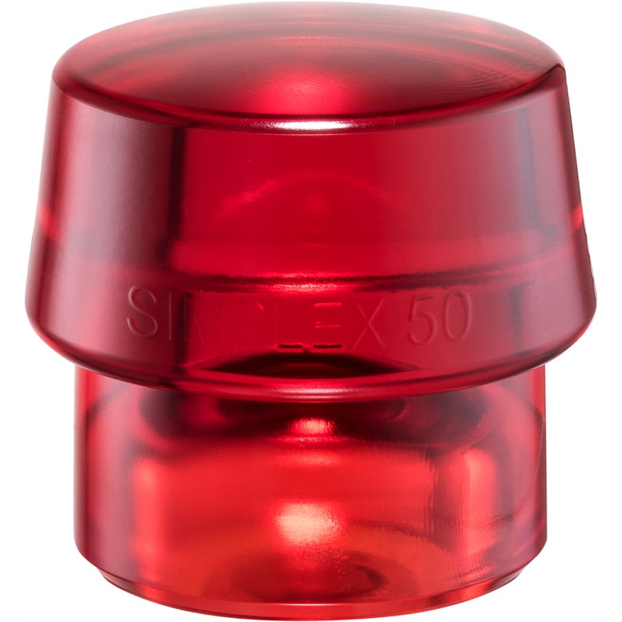 SIMPLEX REPLACEMENT FACE - RED PLASTIC - 1.96" DIAMETER