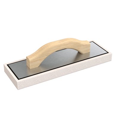 WHITE FOAM FLOAT - 12" X 4" X 1" WITH WOOD HANDLE