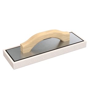 WHITE FOAM FLOAT - 12" X 4" X 1" WITH WOOD HANDLE