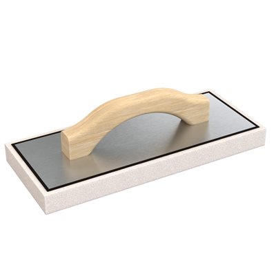 WHITE FOAM FLOAT - 12" X 5" X 1" WITH WOOD HANDLE