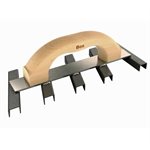 CHANNEL MORTAR SCRAPER - 10" x 4 3/4" WITH WOOD HANDLE