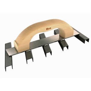CHANNEL MORTAR SCRAPER - 10" x 4 3/4" WITH WOOD HANDLE