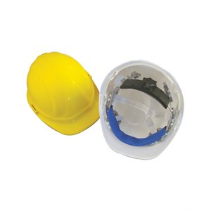 HARD HATS WITH RATCHET ADJUSTMENT